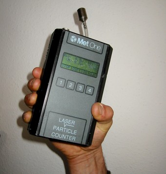 Laser Particle Counter Feinstaub Erhhung in der Wohnung Anzeichen auf